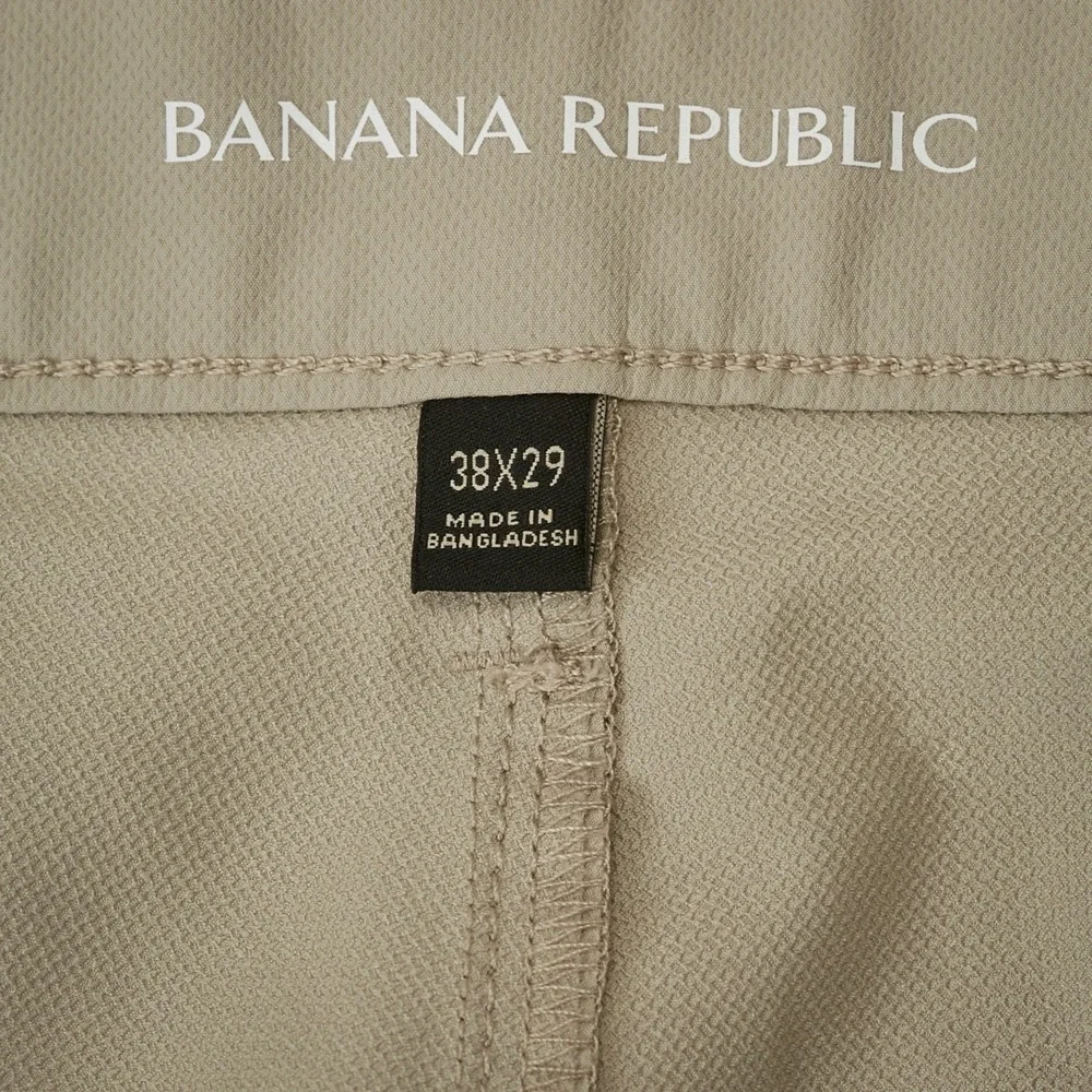 Banana Republic Pants‎ Men 38x29 Khaki Tan Performance Tech Golf Chino